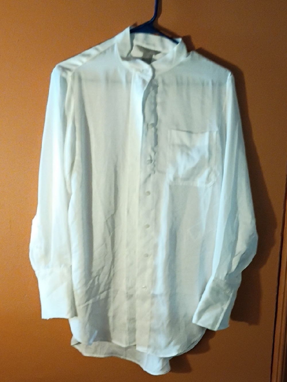 H&M White Men's Long-Sleeve Button-Down Shirt